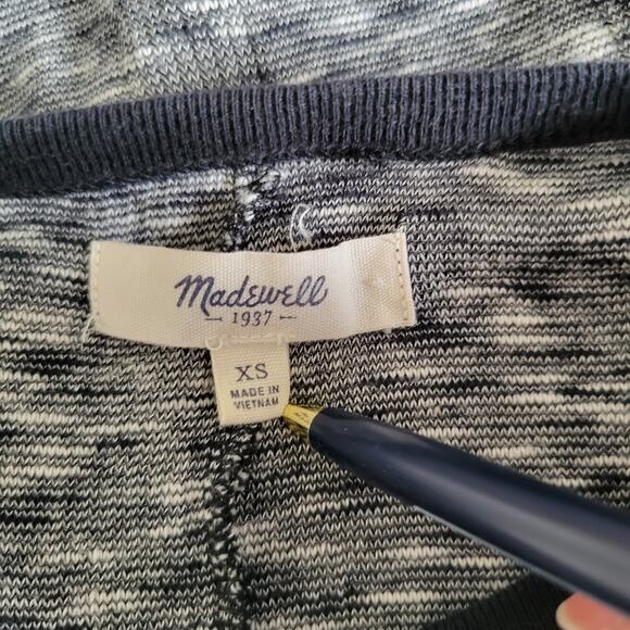 Madewell Space Dye Dress Sheath Long Sleeve Cotton Casual Lightweight Women XS - Picture 10 of 11